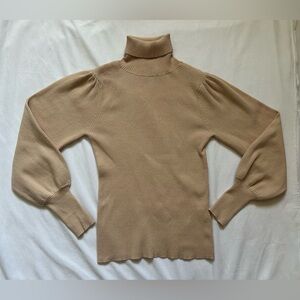 SHEIN Classic Camel Turtleneck Sweater